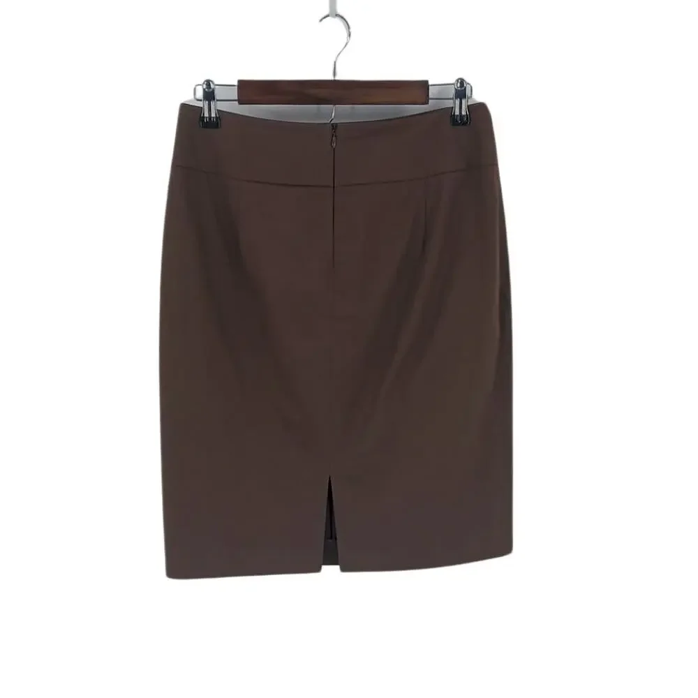 Talbots Collection Chocolate Brown Pencil Skirt Sz 6